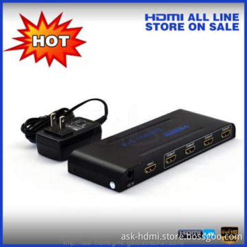 1.4version HDMI splitter 1x4 full 3D and 4kx2k resolution